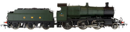 GWR Mogul 2-6-0 Locomotive Green with GWR & BR Smoke Box Number Plate #7301