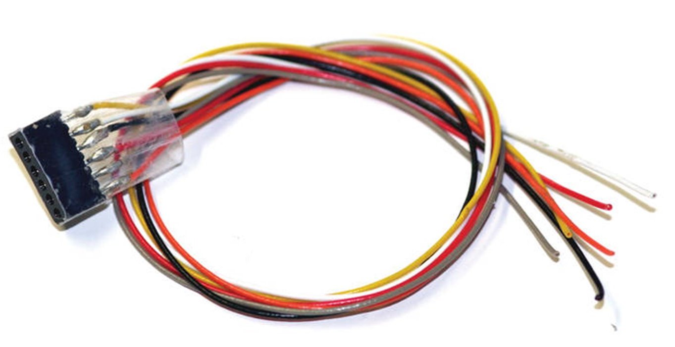 Cable harness 6-pin NEM 651, DCC colour, length 300mm