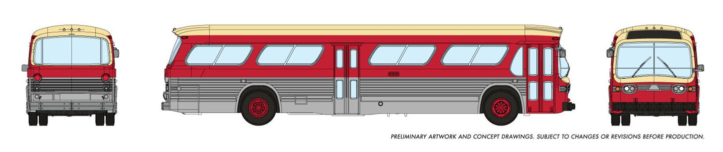 N Gauge New Look Bus  - Toronto (Maroon)