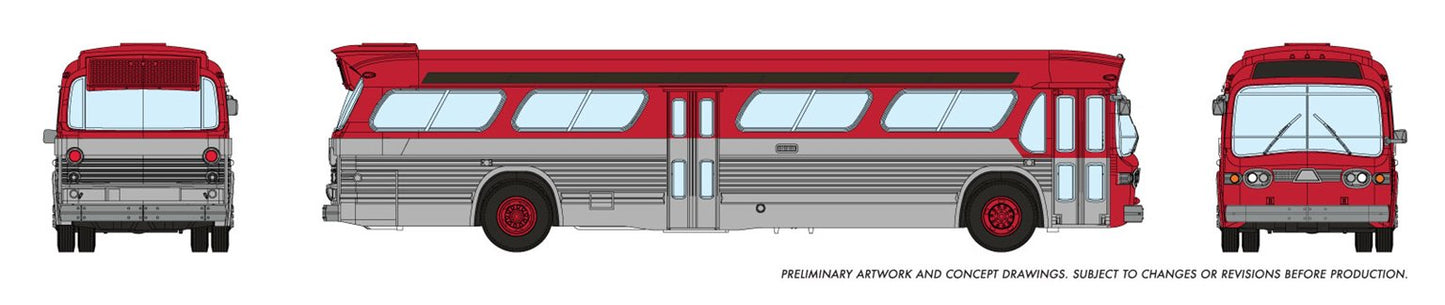 N Gauge New Look Bus - Generic Red