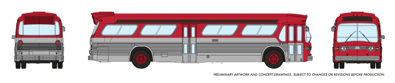 N Gauge New Look Bus - Generic Red