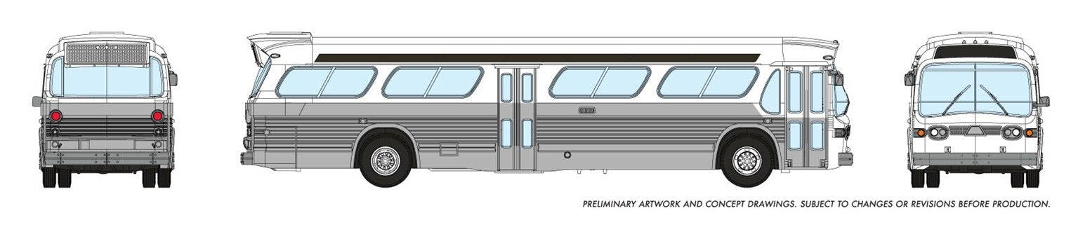 N Gauge New Look Bus - Generic White