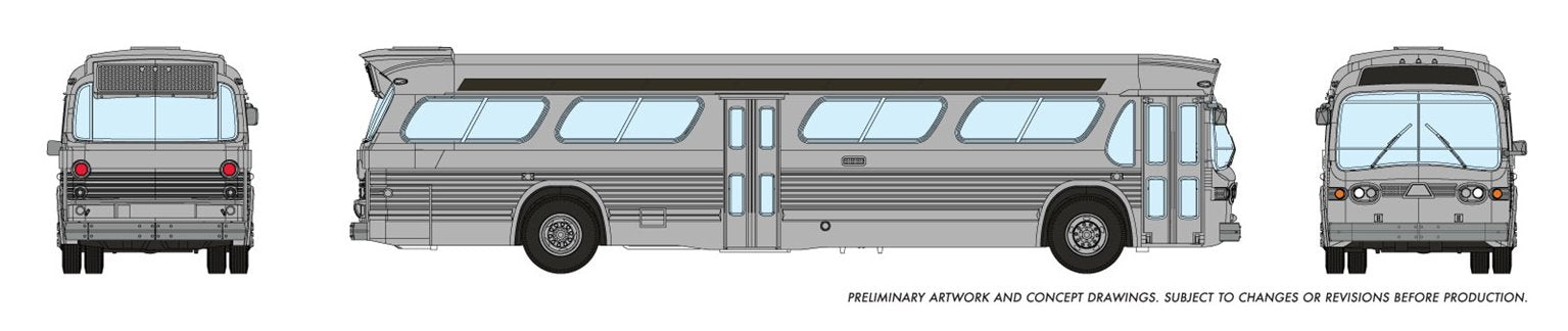 N Gauge New Look Bus - Generic Silver