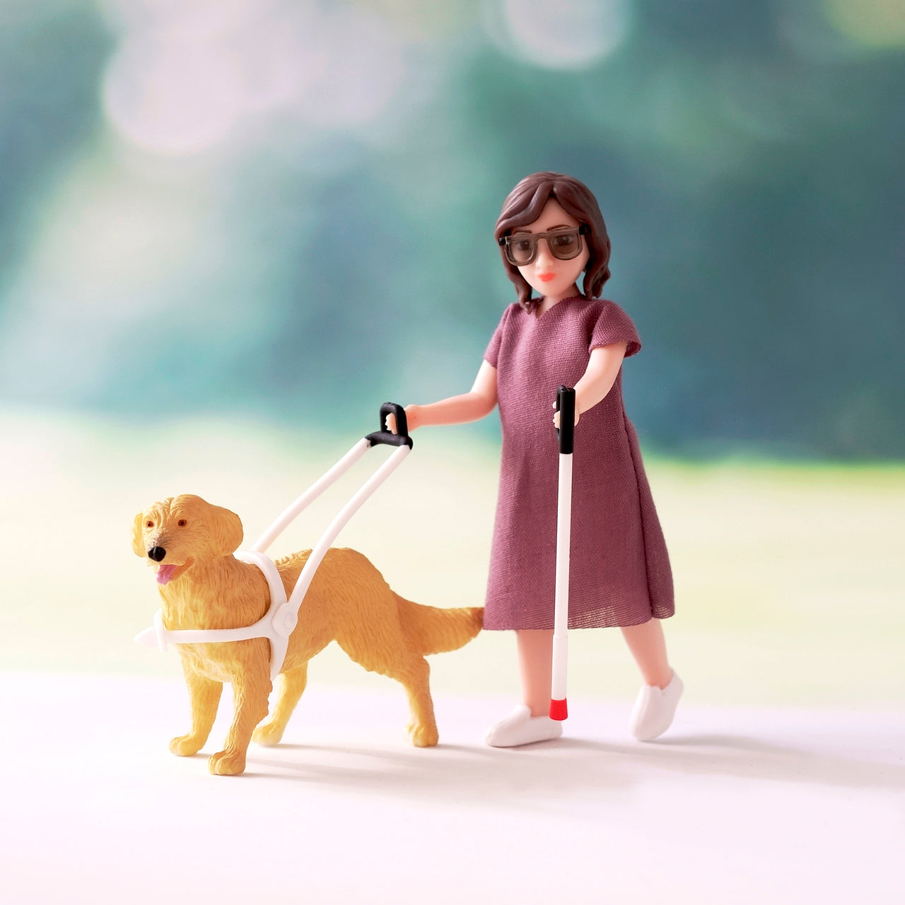 Lundby Doll's House Dolls with Cane and Guide Dog