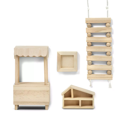 Lundby Doll's House Accessories Play Set (Natural Wood)