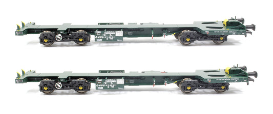 Ecofret FWA Container Flat Twin Set - VTG green (as used by Freightliner)