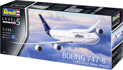 Boeing 747-8 "Lufthansa" New Livery (1:144 Scale) Model Kit