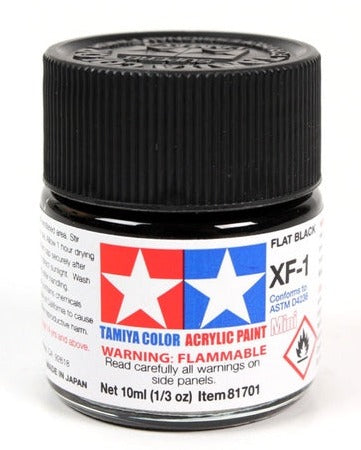 TAMIYA ACRYLIC MINI XF-1 FLAT BLACK