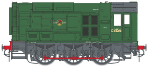 Class 08 D3156 BR Green Late Crest No Warning Panels - DCC Fitted