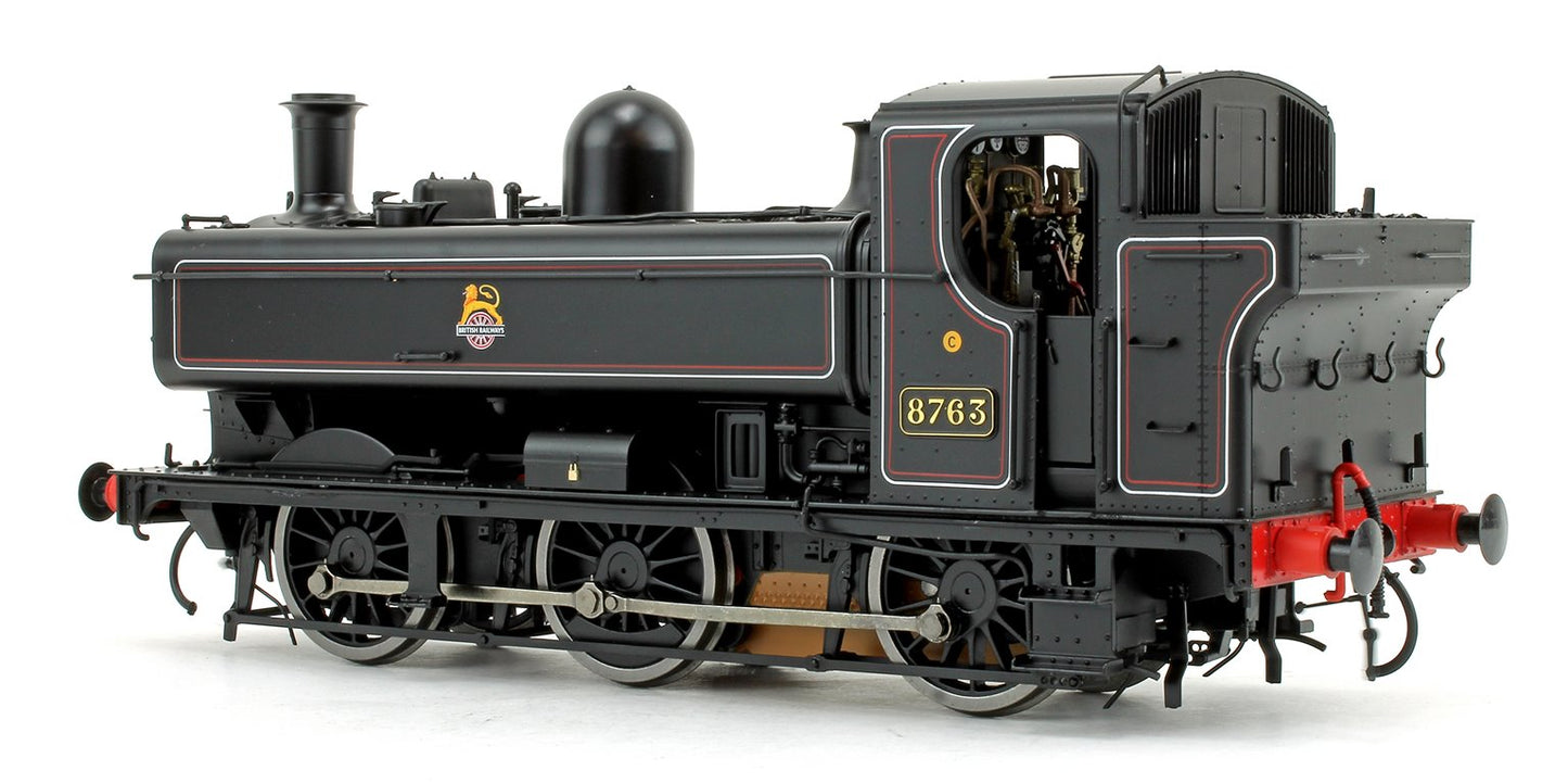 Class 57xx Pannier 8763 BR Lined Black Early Crest - Steam Tank Locomotive