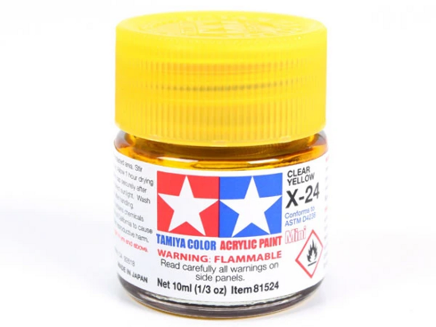 TAMIYA ACRYLIC MINI X-24 CLEAR YELLOW