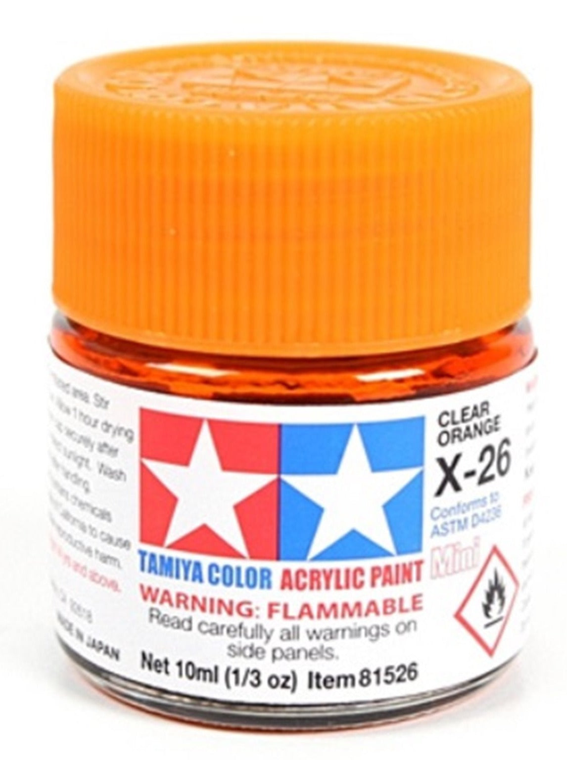 TAMIYA ACRYLIC MINI X-26 CLEAR ORANGE 