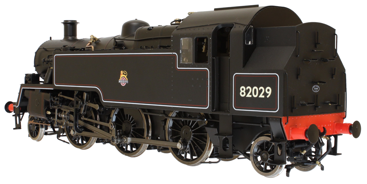 British Railways Standard 3MT 2-6-2T Lined Black Early Crest Unnumbered - Steam Tank Locomotive