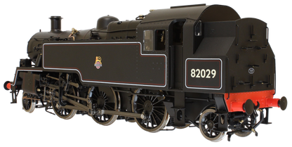 British Railways Standard 3MT 2-6-2T Lined Black Late Crest Unnumbered - Steam Tank Locomotive