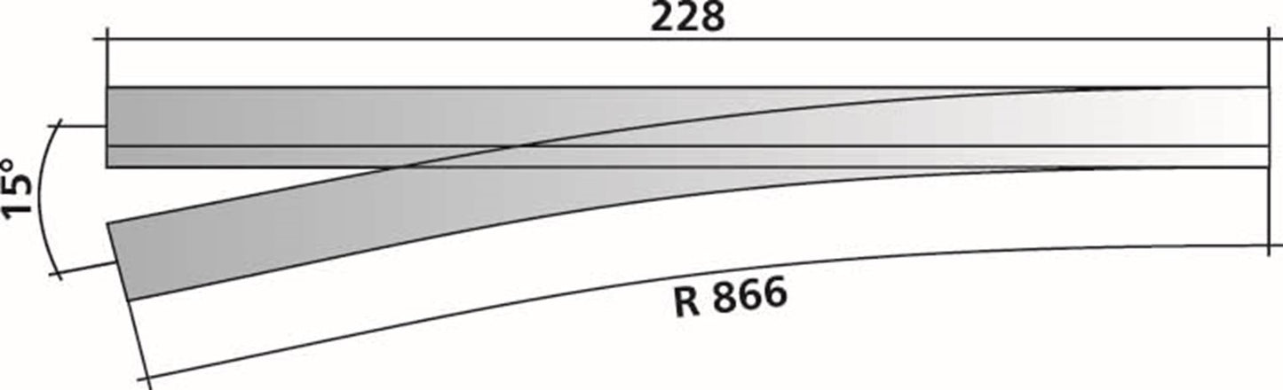 Tillig elite track : Right Turnout HO/HOm (Standard Gauge)