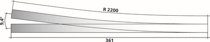 Tillig elite track :  Left Wide Point HO 9.4°