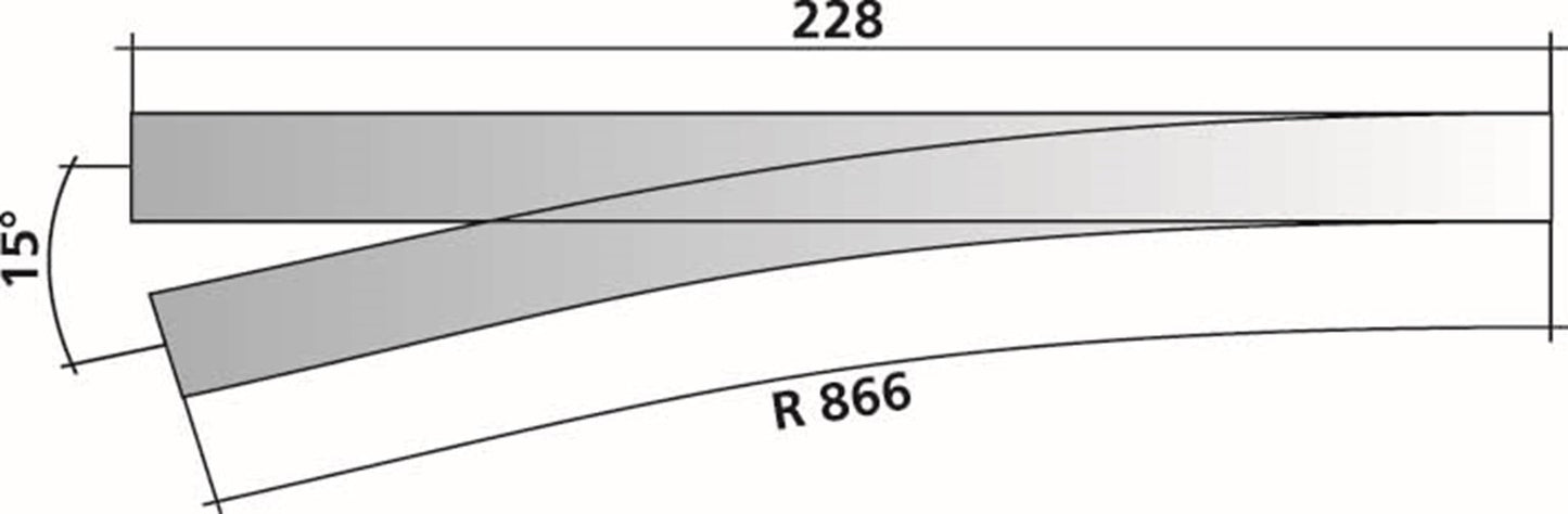 Tillig elite track : Right  Standard Point HO 11°