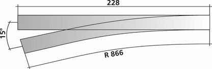 Tillig elite track : Right  Standard Point HO 11°