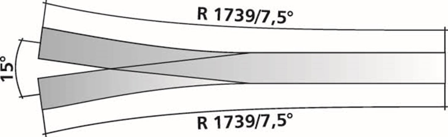 Tillig elite track :   Wye Point HO 7.5°