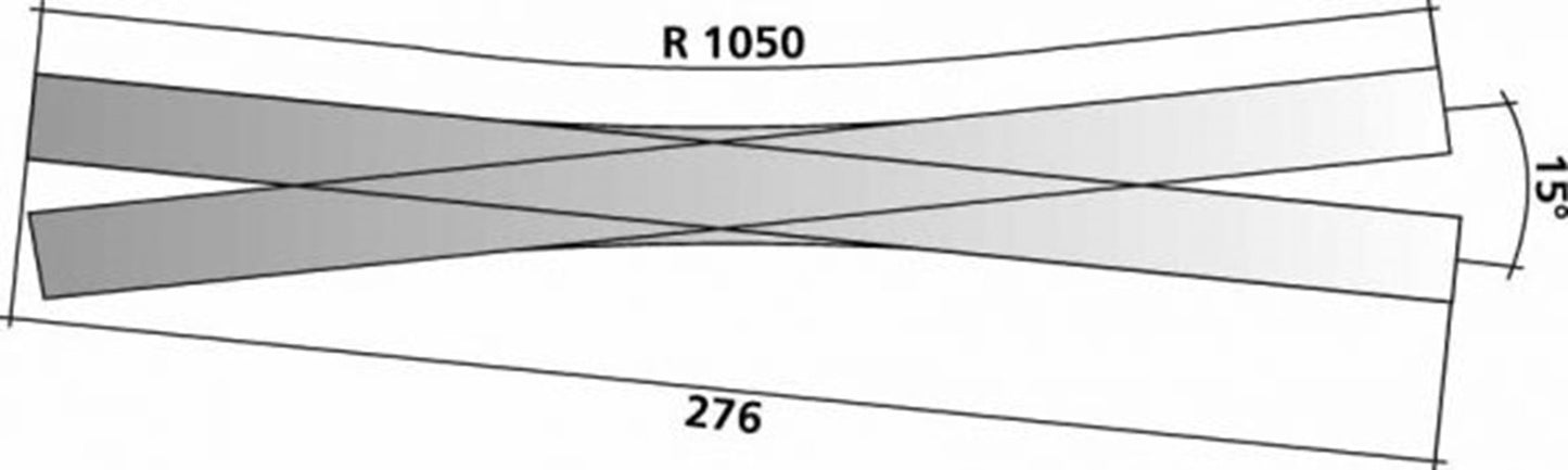 Tillig elite track :   Double Outside Slip (Baeseler Design) 15°