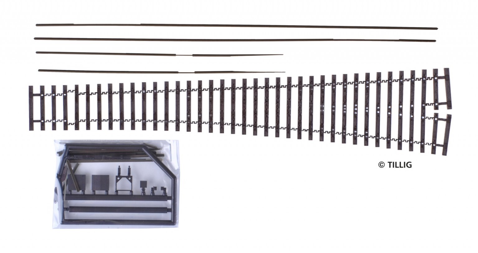 Tillig elite track :   Flexible Point Kit HO (Standard or Curved) 9 Degrees°