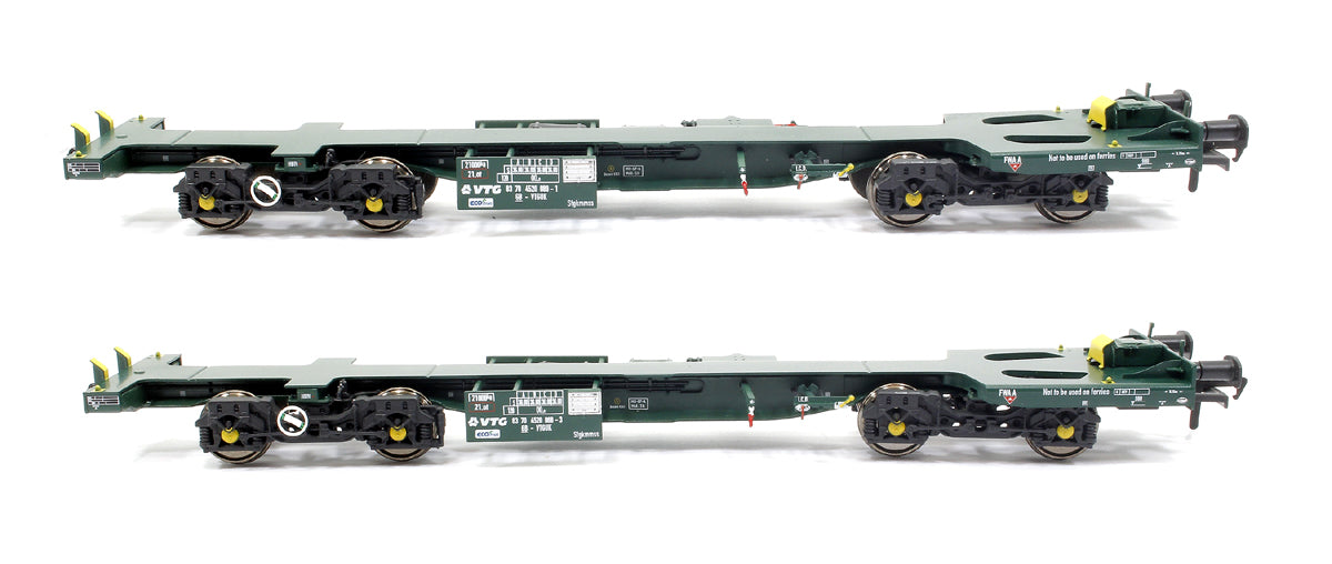 Ecofret FWA Container Flat Twin Set - VTG green (as used by Freightliner)