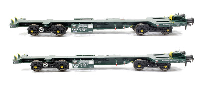 Ecofret FWA Container Flat Twin Set - VTG green (as used by Freightliner)