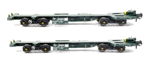 Ecofret FWA Container Flat Twin Set - VTG green (as used by Freightliner)