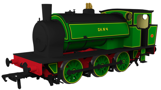 16” Hunslet No. 4, Glasshoughton Colliery Lined Green, Stovepipe Chimney, No. 3855 - DCC Sound