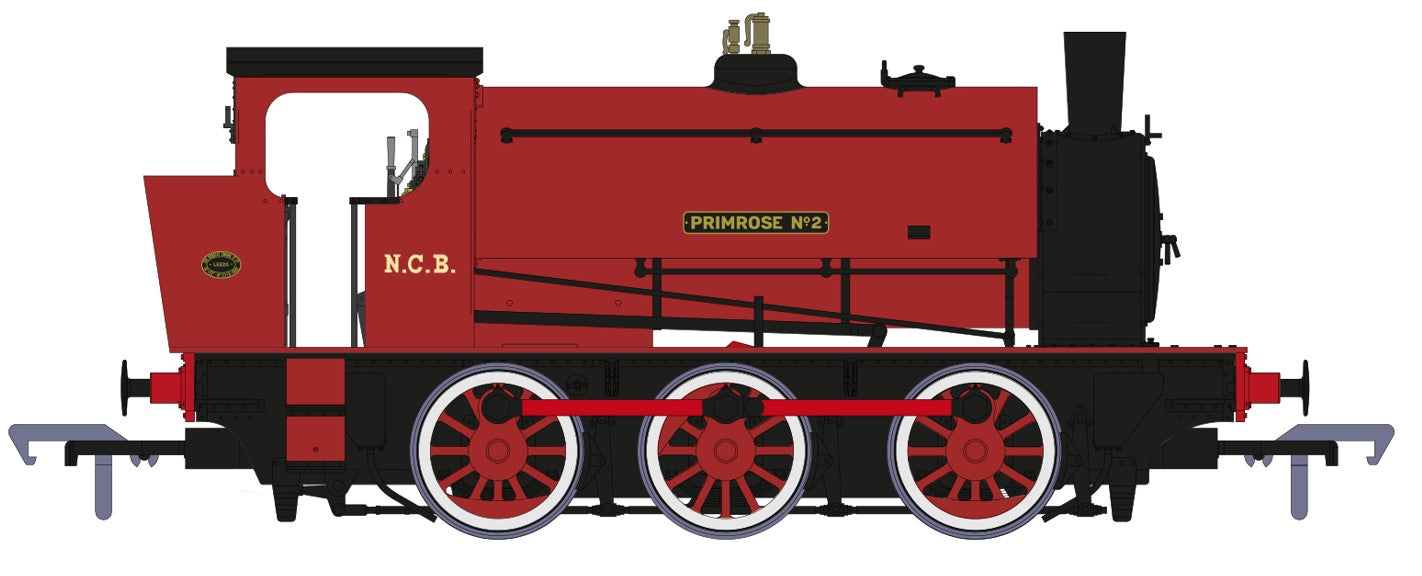 16” Hunslet "Primrose No. 2", NCB red with stovepipe chimney, No. 3715 (as preserved at Embsay in the 1970s) - Steam Tank Locomotive