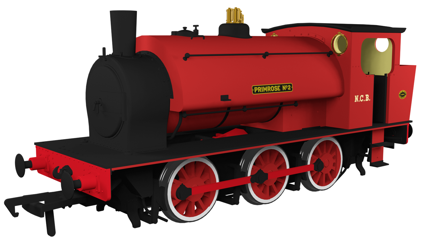 16” Hunslet "Primrose No. 2", NCB red with stovepipe chimney, No. 3715 (as preserved at Embsay in the 1970s) - Steam Tank Locomotive