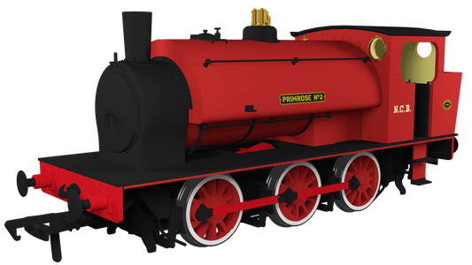 16” Hunslet "Primrose No. 2", NCB red with stovepipe chimney, No. 3715 (as preserved at Embsay in the 1970s) - Steam Tank Locomotive - DCC Sound