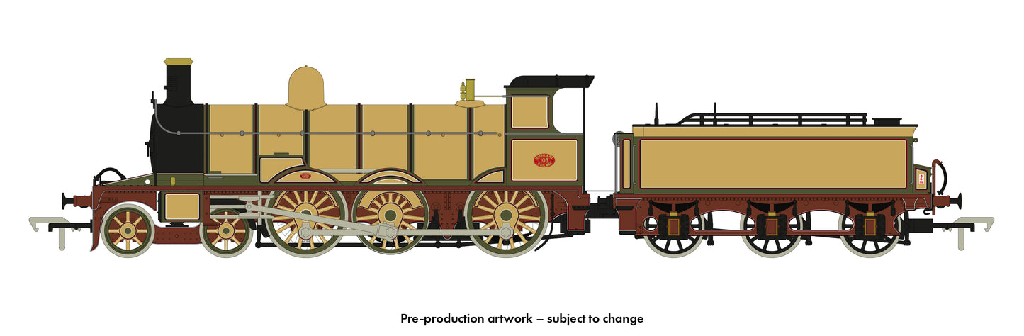 Highland Railways Jones Goods 4-6-0 Steam Locomotive No.103, HR yellow (1960s condition) DCC Sound