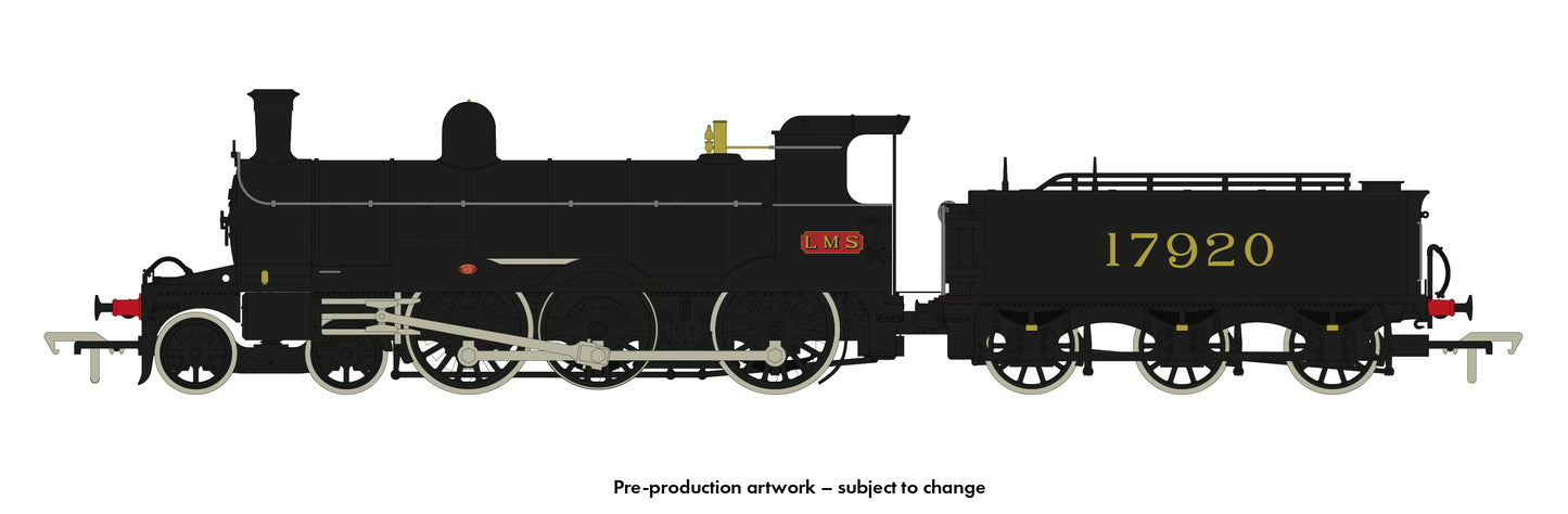 Highland Railways Jones Goods 4-6-0 Steam Locomotive No.17920, LMS unlined black (early)