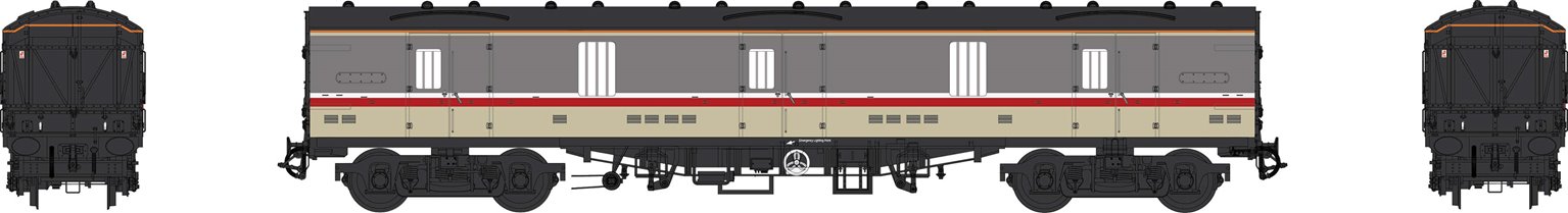 BR Mk1 57' GUV (General Utility Van) InterCity Motorail with Commonwealth bogies unnumbered