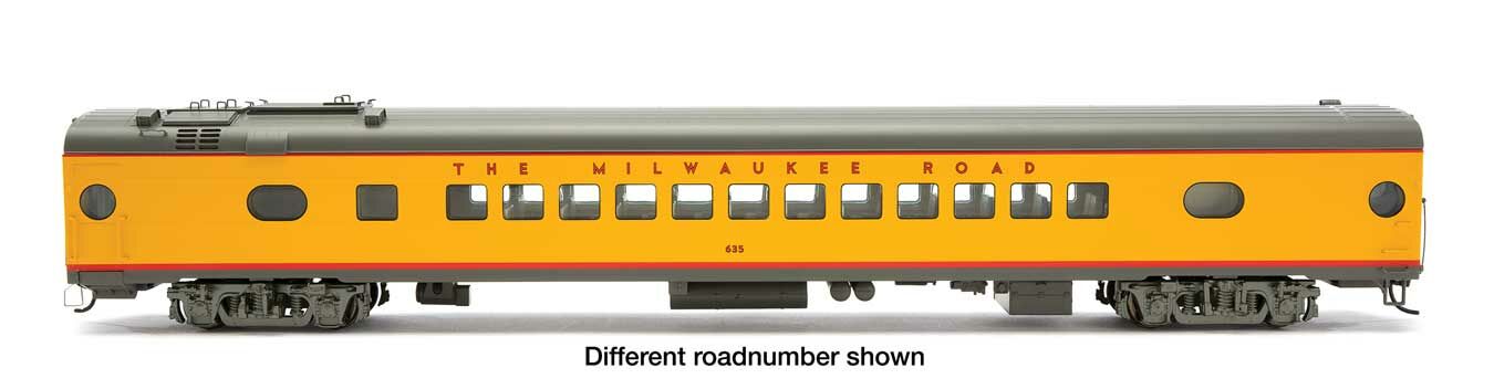 85' Milwaukee Road 600-Series Coach -- Milwaukee Road - Standard w/Decals (yellow, gray, red)