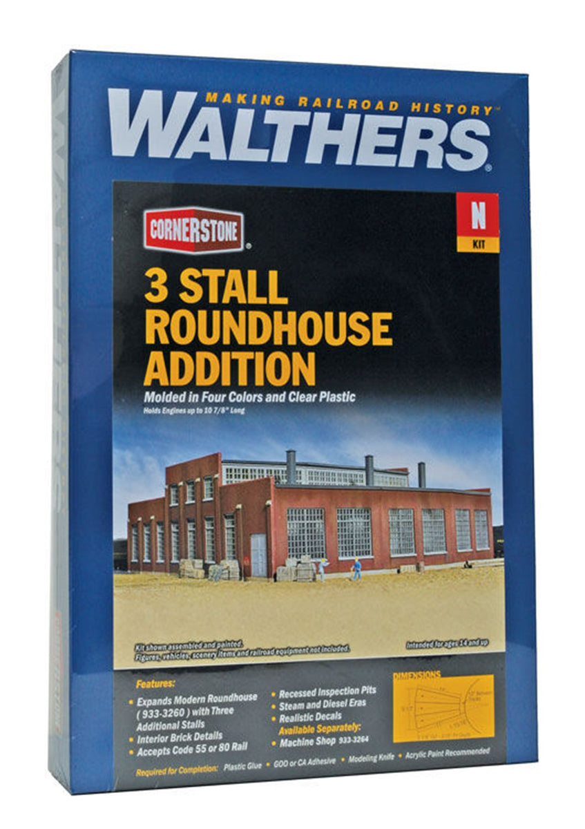 Walthers 933 3261 Modern Roundhouse Three Stall Add On Kit Rails Of Sheffield 7819