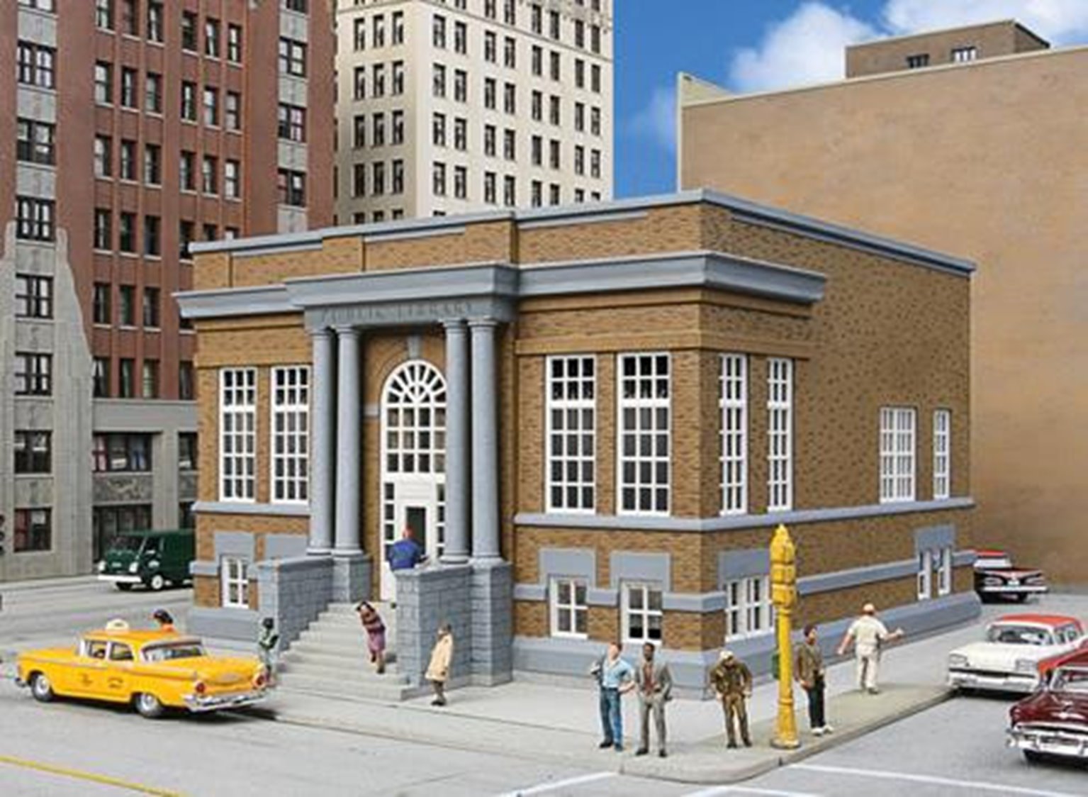 Library Assembly Kit Walthers 933-3493 Public Library Kit – Rails