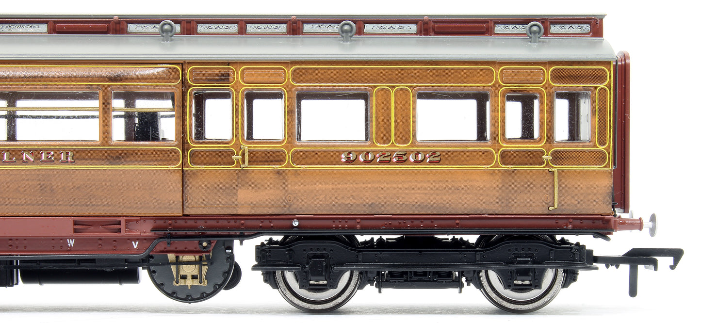 LNER Dynamometer Car No. 902502, post-1946 LNER teak with lining.