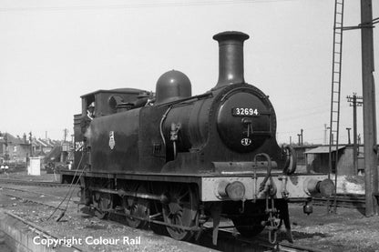 LBSCR Stroudley ‘E1’ 0-6-0T No. 32694 BR Unlined Black (Early Emblem) - Steam Tank Locomotive - DCC Sound