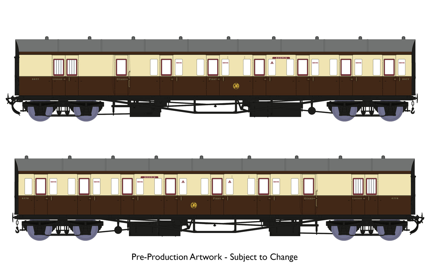 Dia E140 B Set - No.6977 & 6978 'Bodmin Branch No.2' GWR Shirtbutton Livery