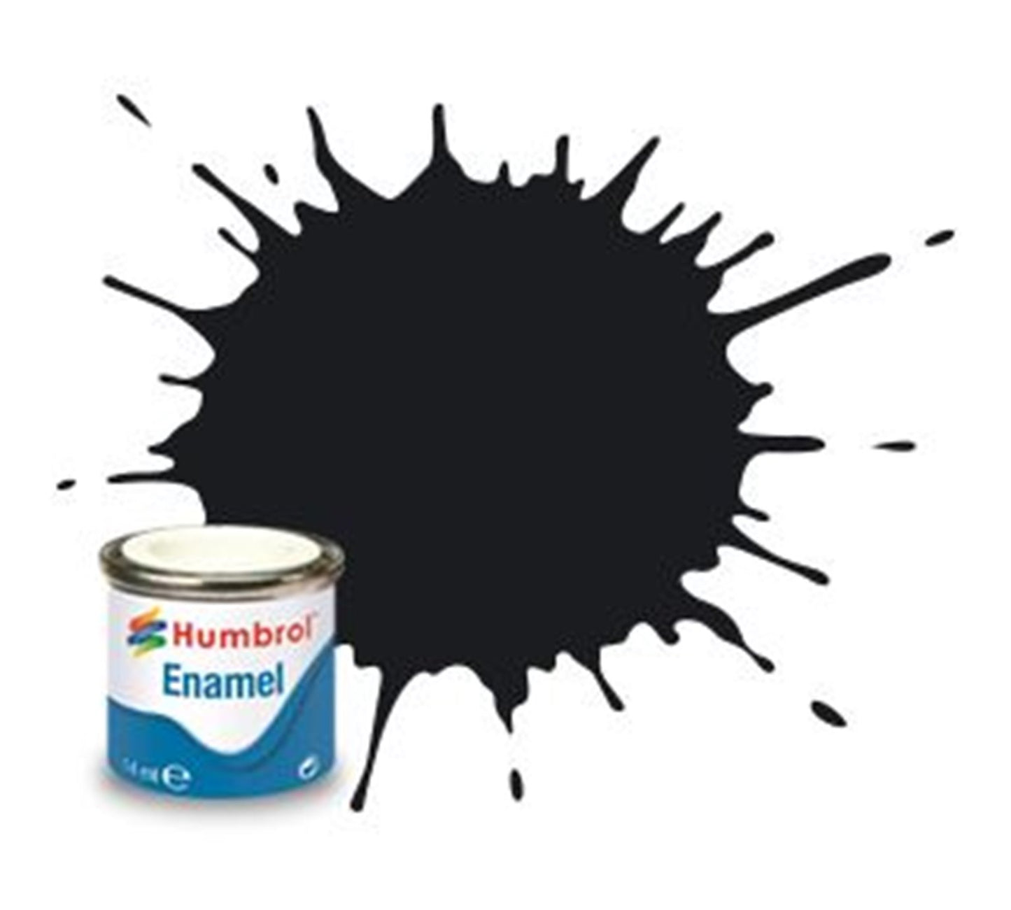 Humbrol 21 Black Gloss - 14ml Enamel Paint