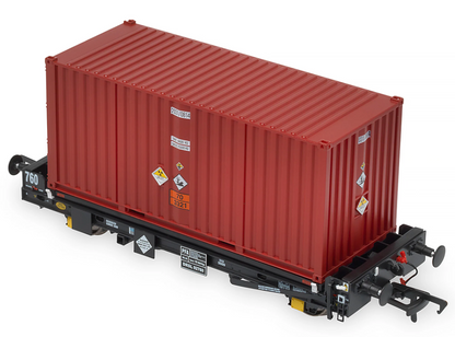 Set of 3 PFA 2 Axle Container Flat Wagons - DRS LLNW - 2031 Container Pack 5