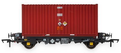 Set of 3 PFA 2 Axle Container Flat Wagons - DRS LLNW - 2031 Container Pack 6