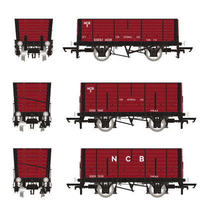 NER 20t Hopper - P7 Hopper - NCB Ashington: NCB Red - Triple Pack