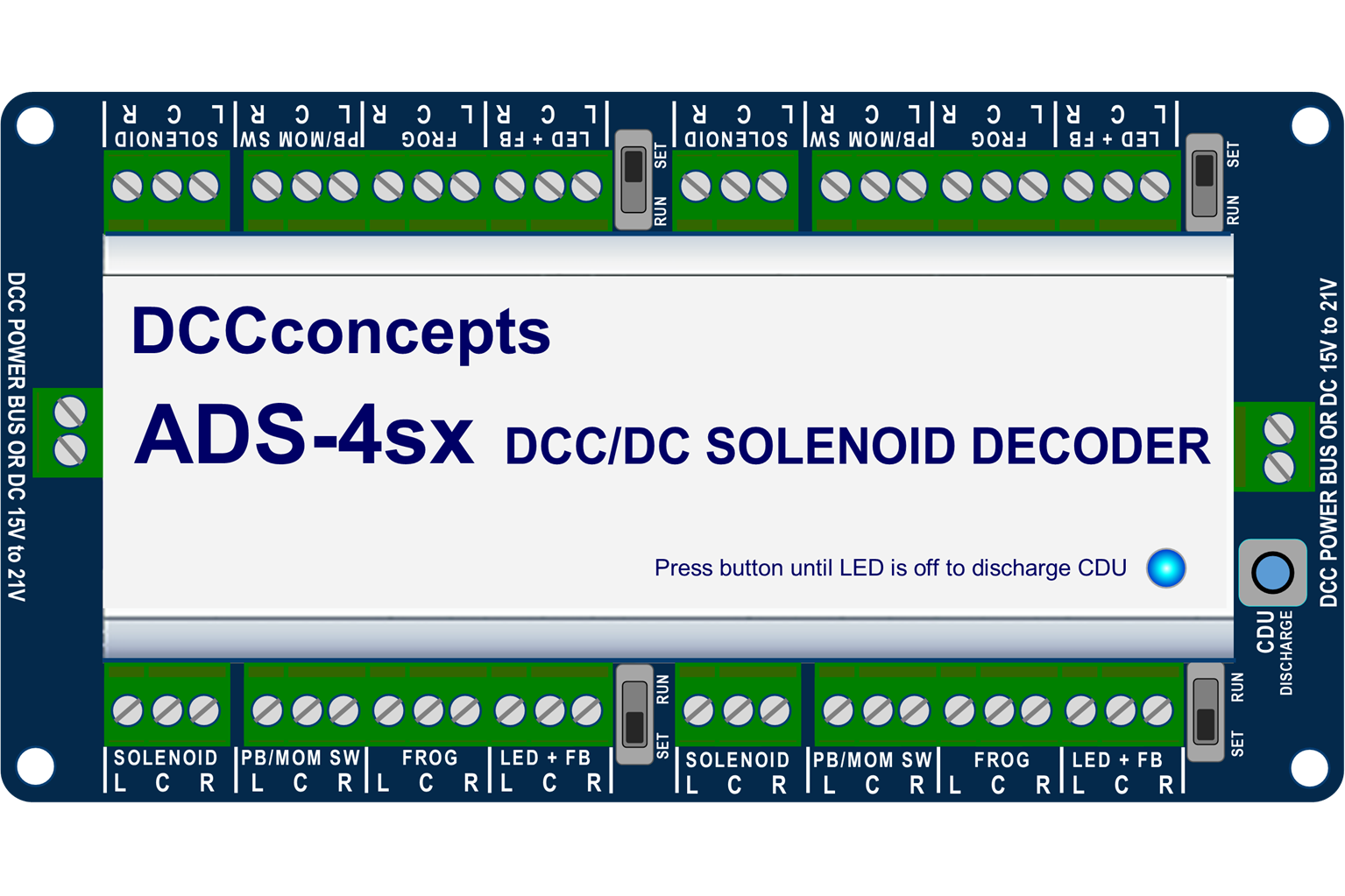 Accessory Decoder CDU Solenoid Drive SX 4-Way with Power-Off Memory and Protective Case