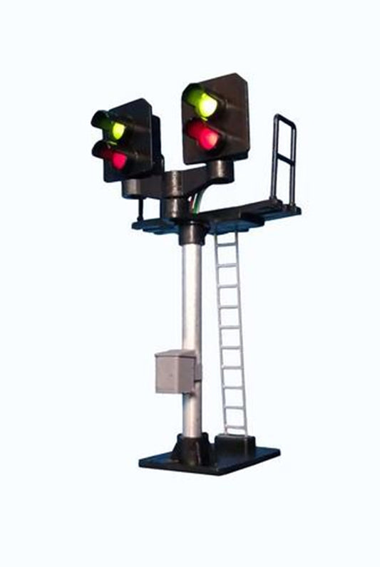 2 Light Signal Red/Green Short Post T Junction Square Head