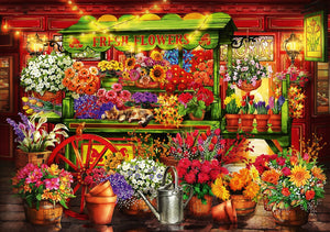 Flower Market Stall, 1000 Piece Jigsaw Puzzle