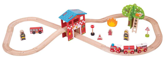 Fire Station Train Set