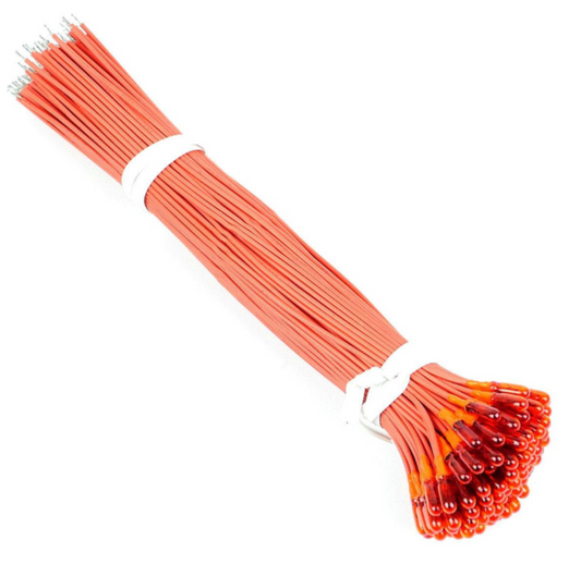 Orange 12v Grain Of Wheat Bulbs (100)